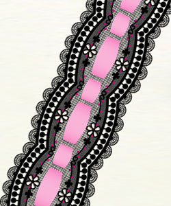 fl03Black & Pink L500mm